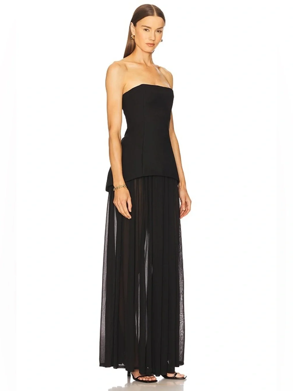 Michael Costello  Ruiz Maxi Dress in Black - Picture 2 of 11